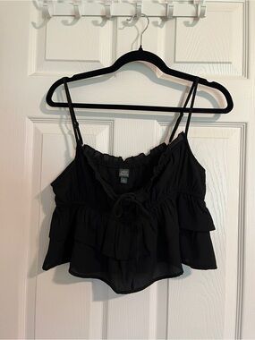 wild fable tiered ruffle tie tank